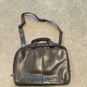 Johnson and Murphy Dark Brown Men's Messenger Bag